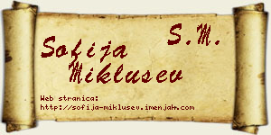 Sofija Miklušev vizit kartica